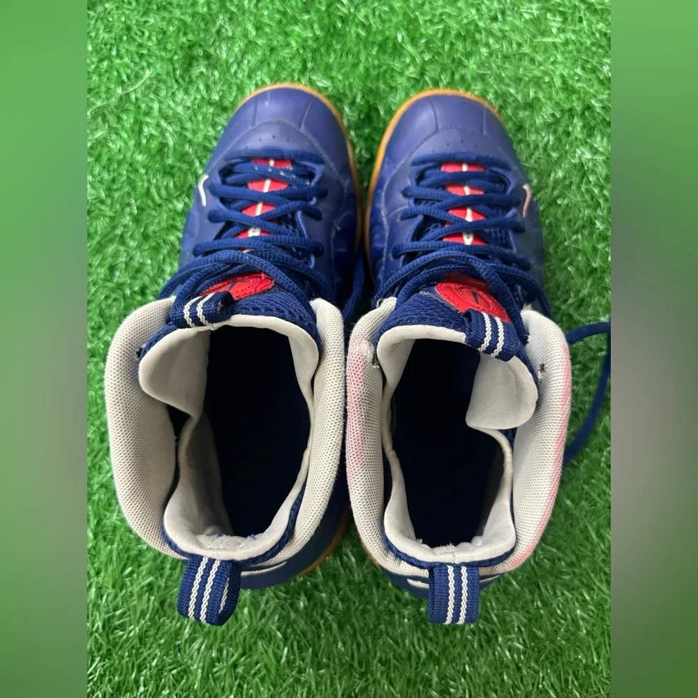 Nike Air Foamposite Pro Blue Void University Red‎ (GS) Size 6.5Y